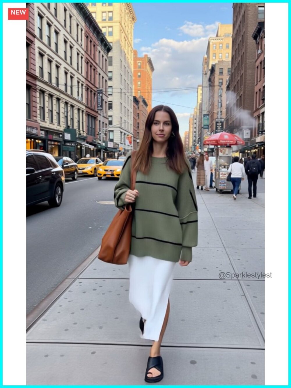 Oversized Ribbed Pullover Sweater Side Slit Mock Neck - Picture 5 of 6